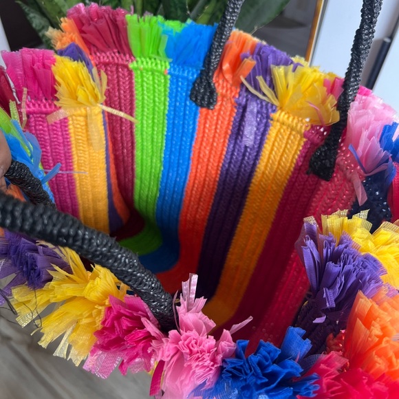 Multicolor Summer Tote Bag - Picture 3 of 5